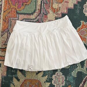 Women’s Pinspark XXL white tennis skirt